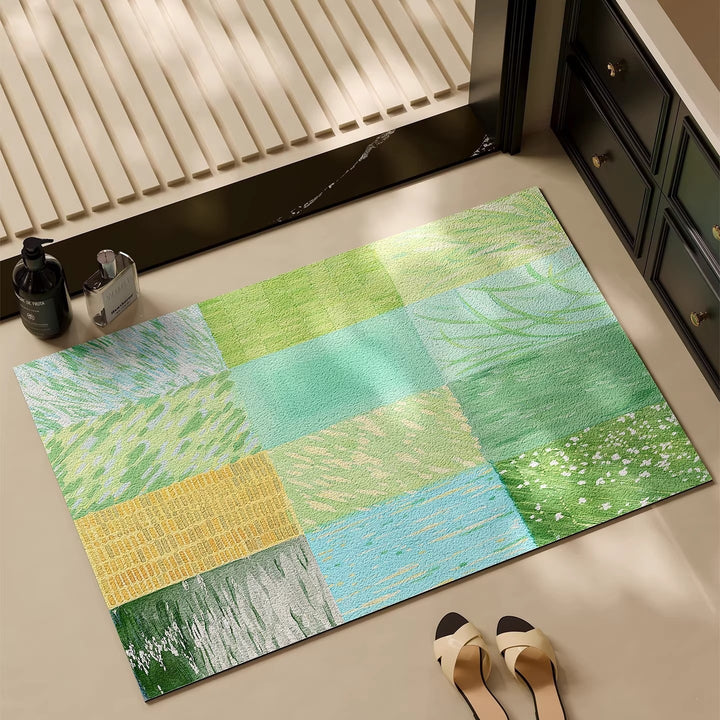 Textured Patchwork Bath Mat