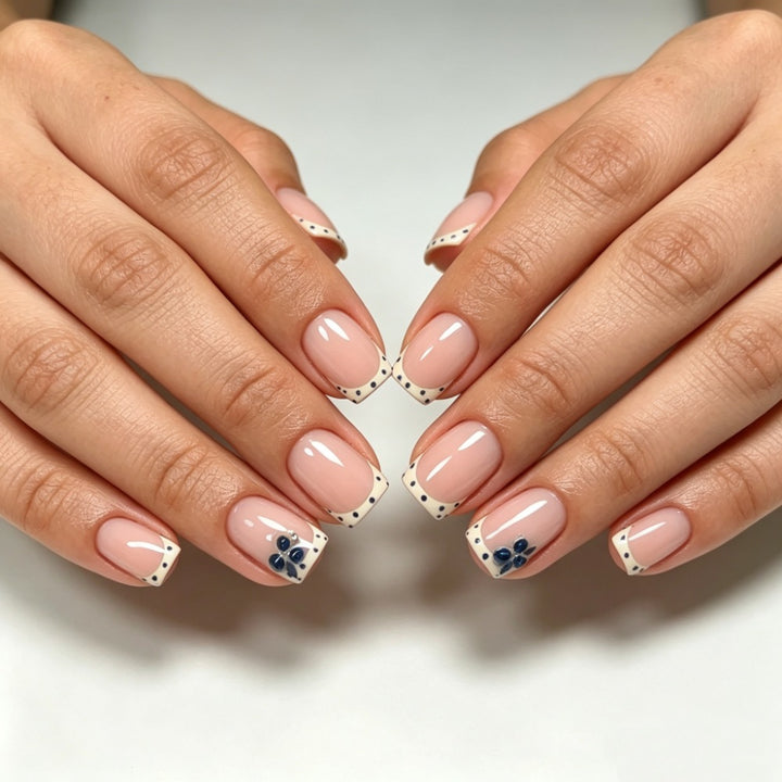 Decorative French Tip Nail Enhancements