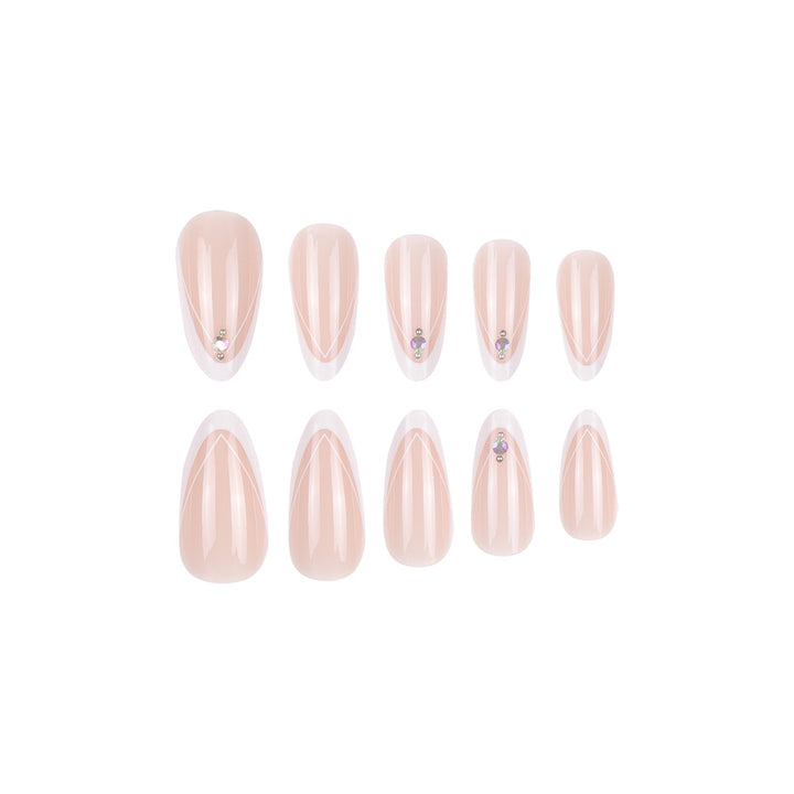 Elegant Stiletto Press-On Nail Art Kalsten