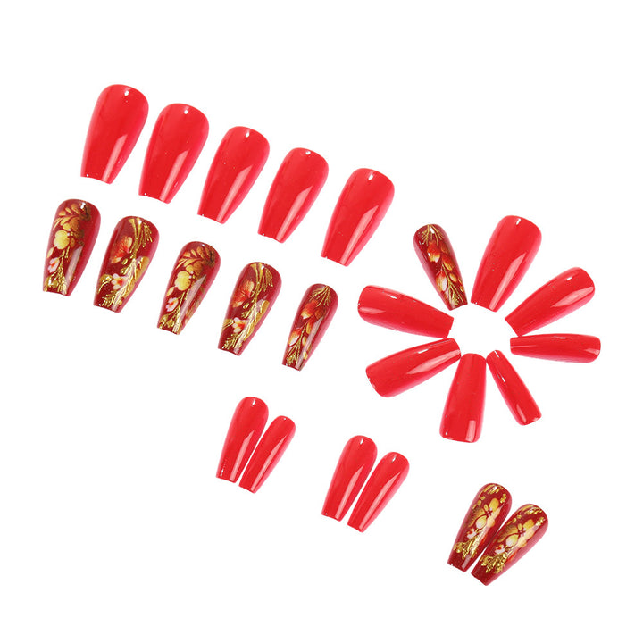 Artful nail tips in an elegant flower pattern Kalsten