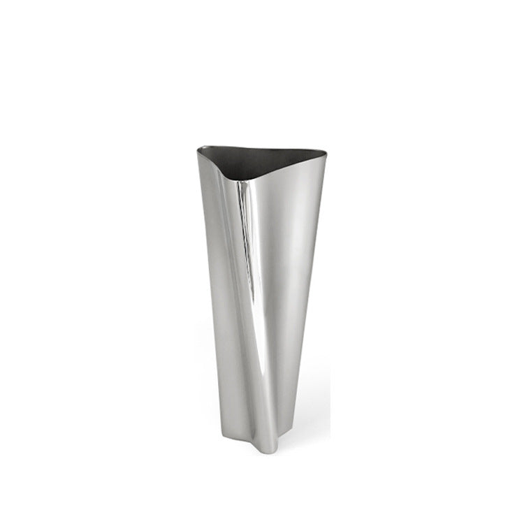 Contemporary Fluid Metal Vase