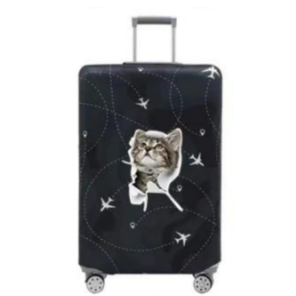 Women's hard shell suitcase with playful cat motif Kalsten
