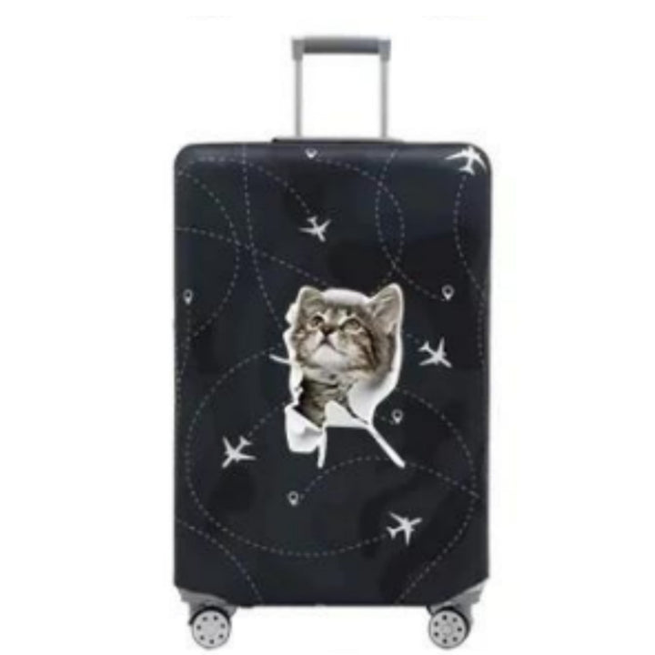 Women's hard shell suitcase with playful cat motif Kalsten