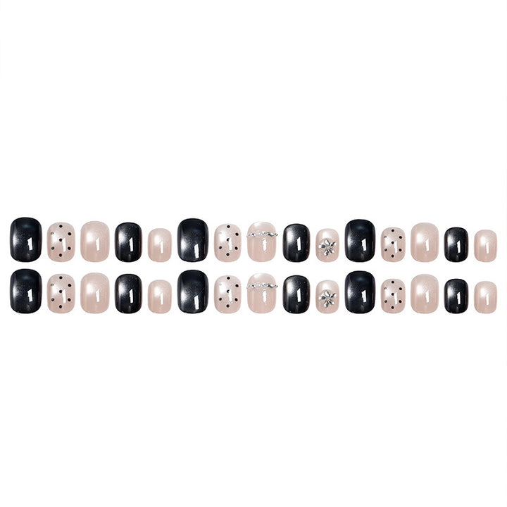 Acrylic nail set with glamorous accents and delicate designs Kalsten