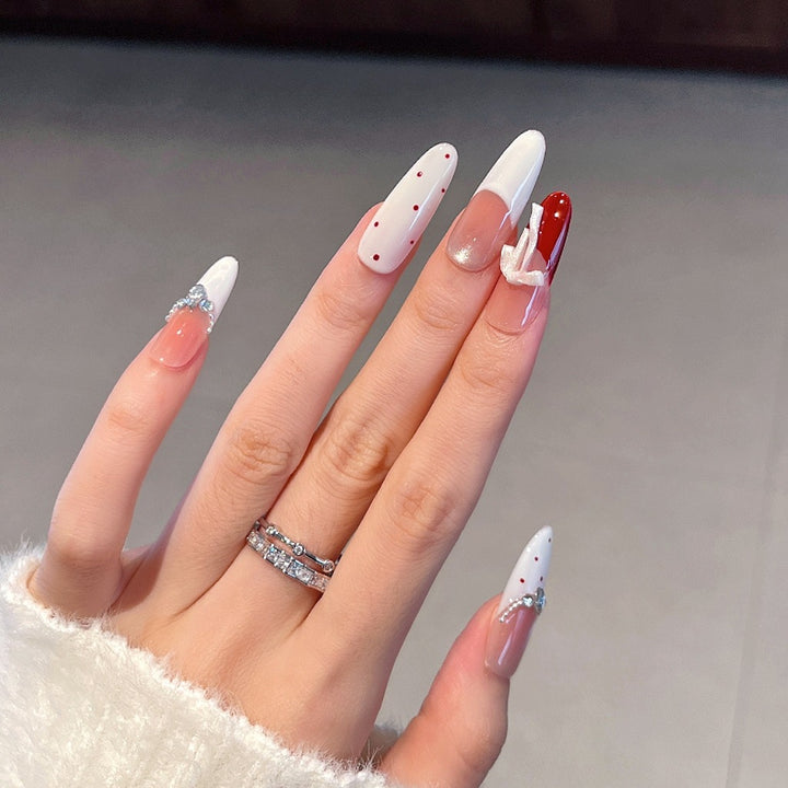 Elegant Nail Art Extensions with Pearl Accents Kalsten