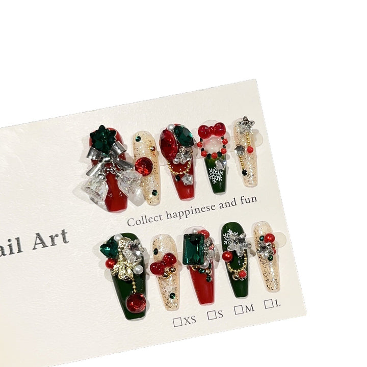 Festive Themed Press-On Nail Collection