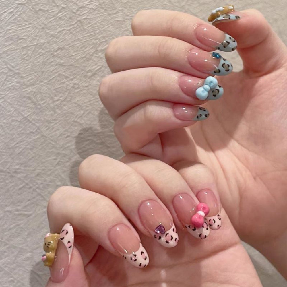 Cute Bear-Themed Press-On Nail Set Kalsten