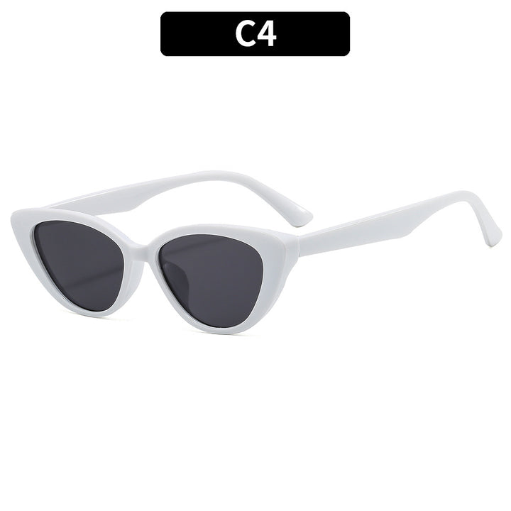 Retro Cat-Eye Sunglasses with Animal Print Frames