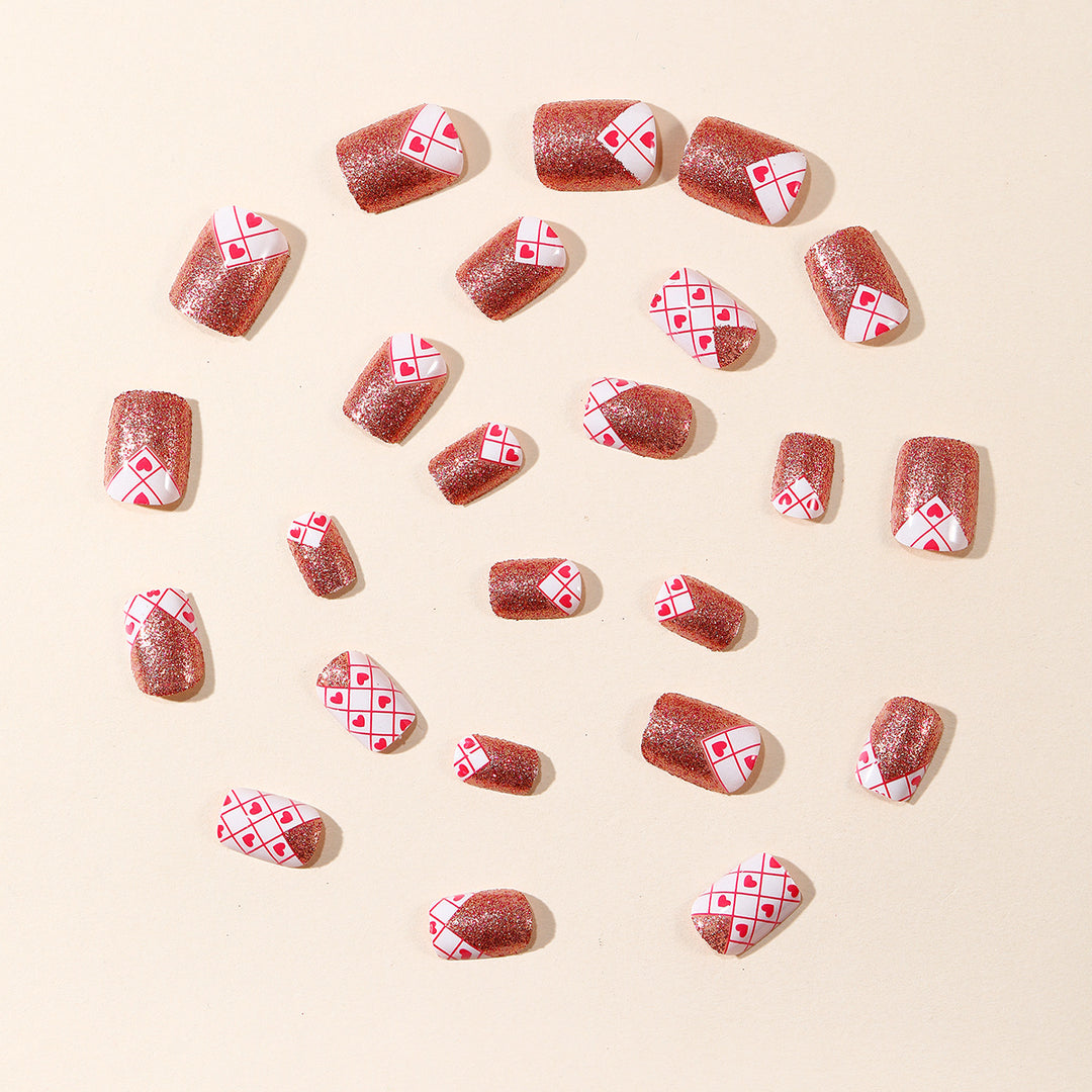 Stylish Heart-Patterned Nail Art Kalsten