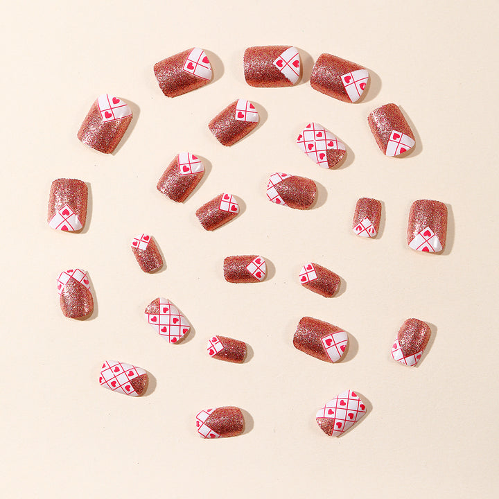 Stylish Heart-Patterned Nail Art Kalsten