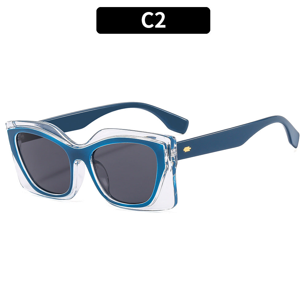 Contemporary Oversized Cat-Eye Sunglasses