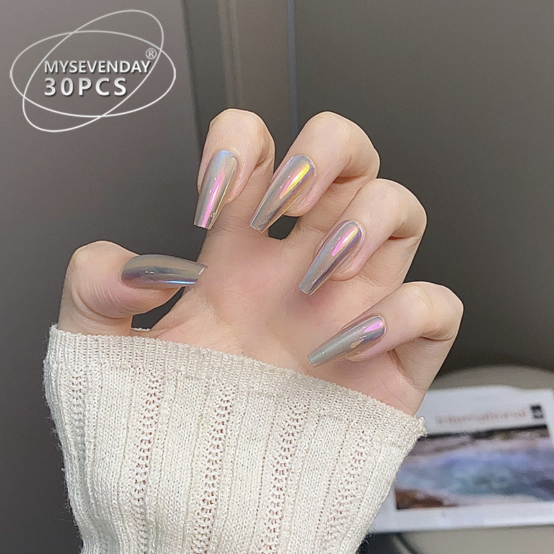 Premium Long Stiletto Press-On Nails with Iridescent Finish Kalsten