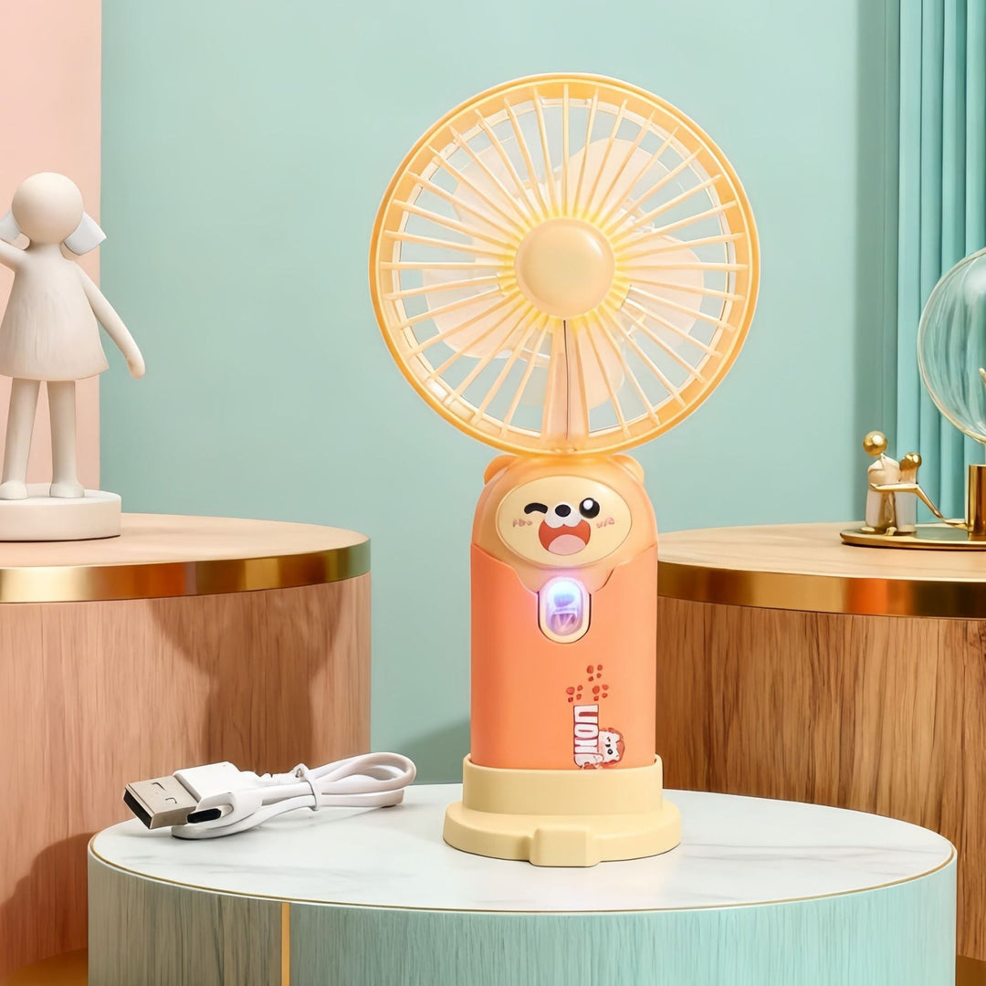 Women's Portable Hand Fan with Cute Rabbit Design Kalsten