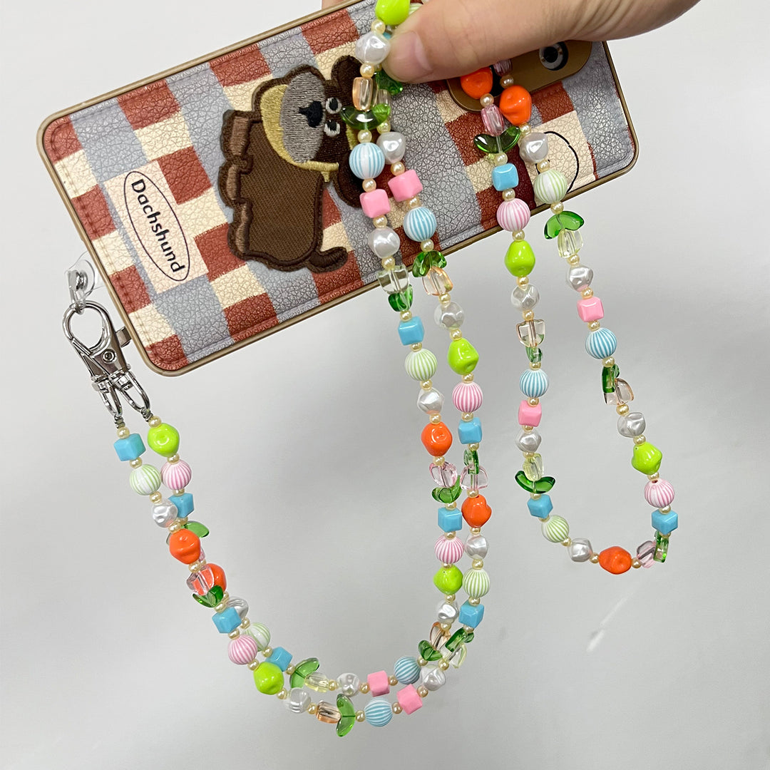 Beaded Eyewear Chain with Stylish Checker Design Kalsten