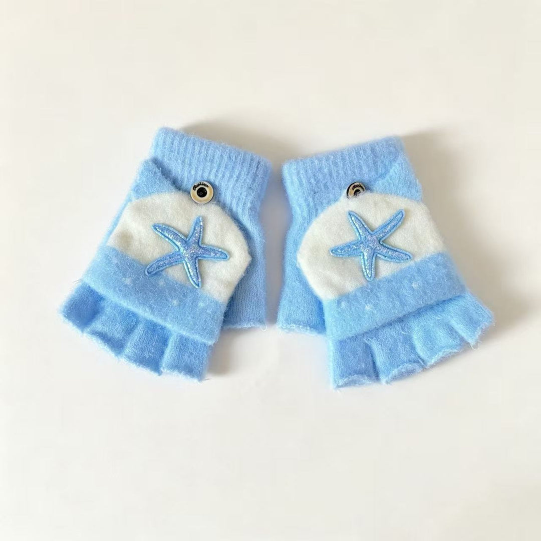 Cute Cartoon-Themed Fingerless Gloves Kalsten