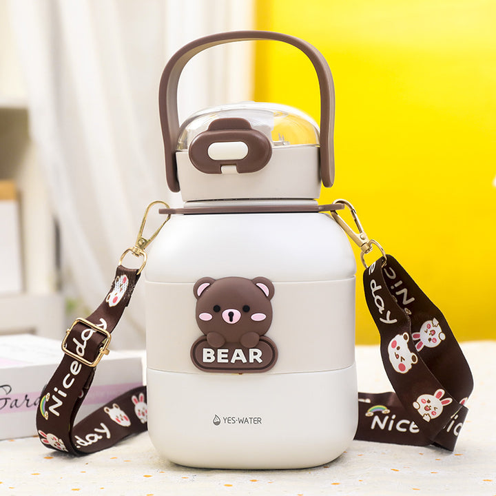 Women Insulated Drinking Bottle with Cute Bear Motif Kalsten