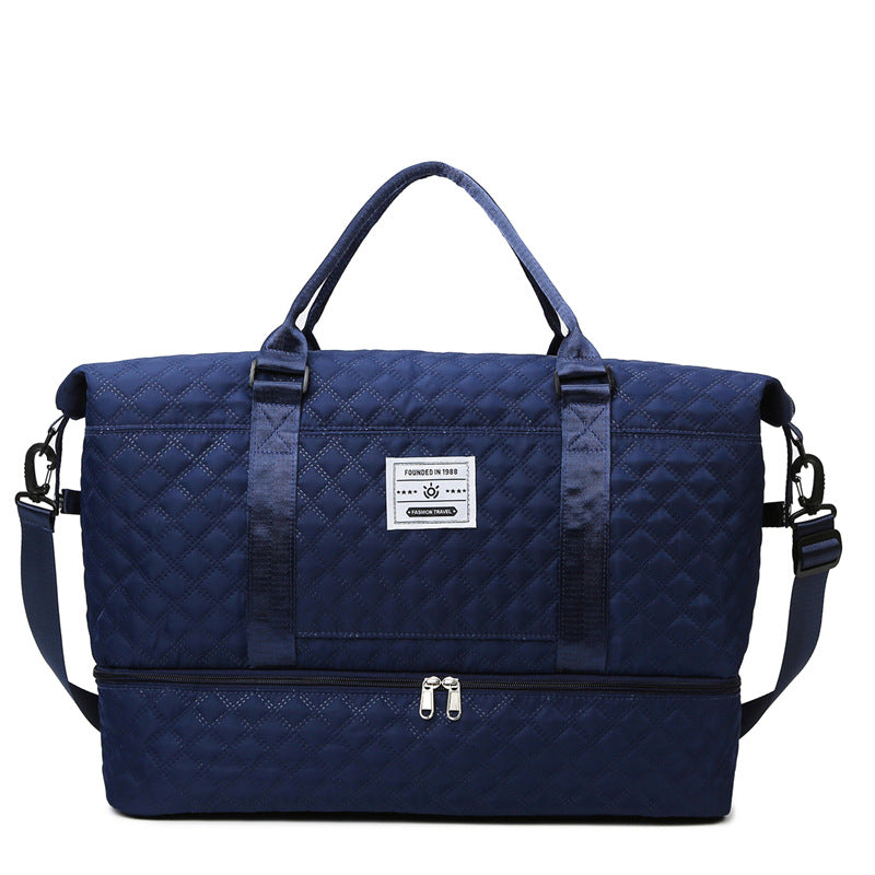 Multi-Pocket Quilted Duffle Bag