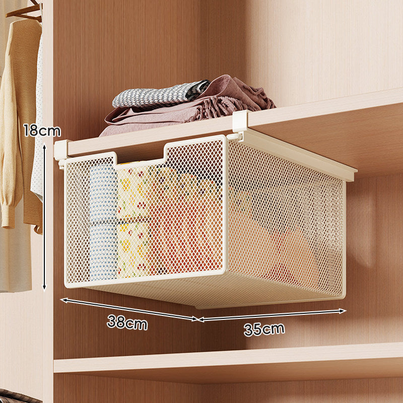 Under-Shelf Pull-Out Mesh Storage Basket