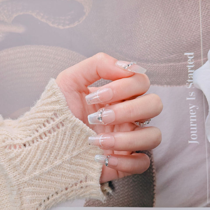 Elegant French Tip Press-On Nails Kalsten