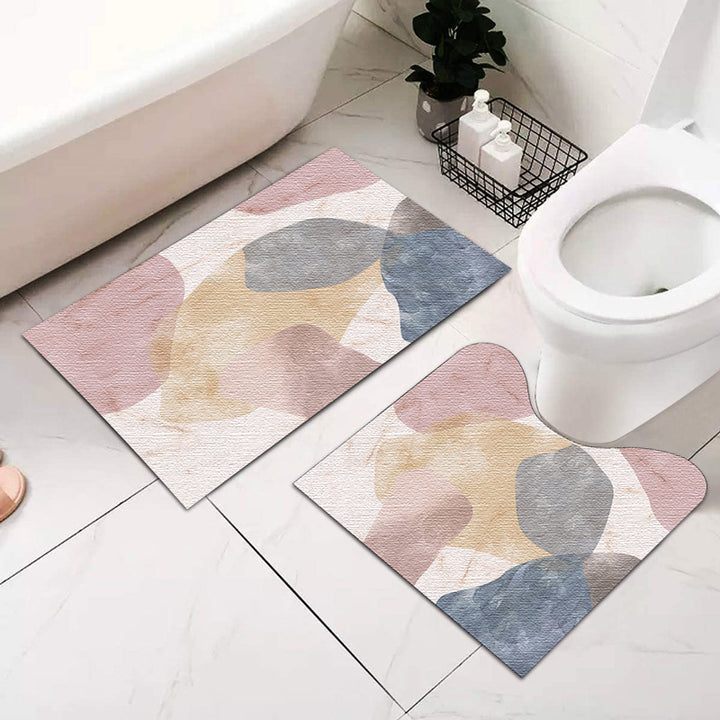 Abstract Geometric Bath Mat Set