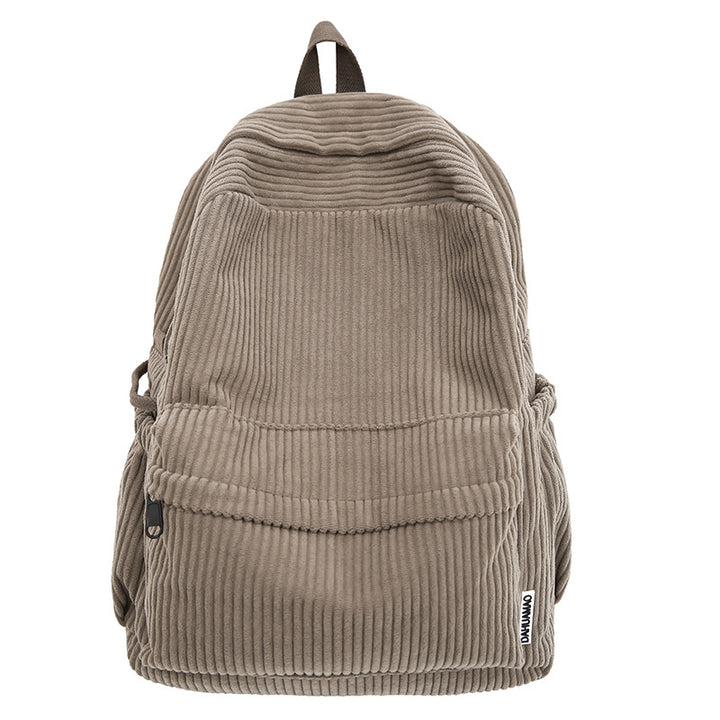 Corduroy Textured School Backpack Kalsten