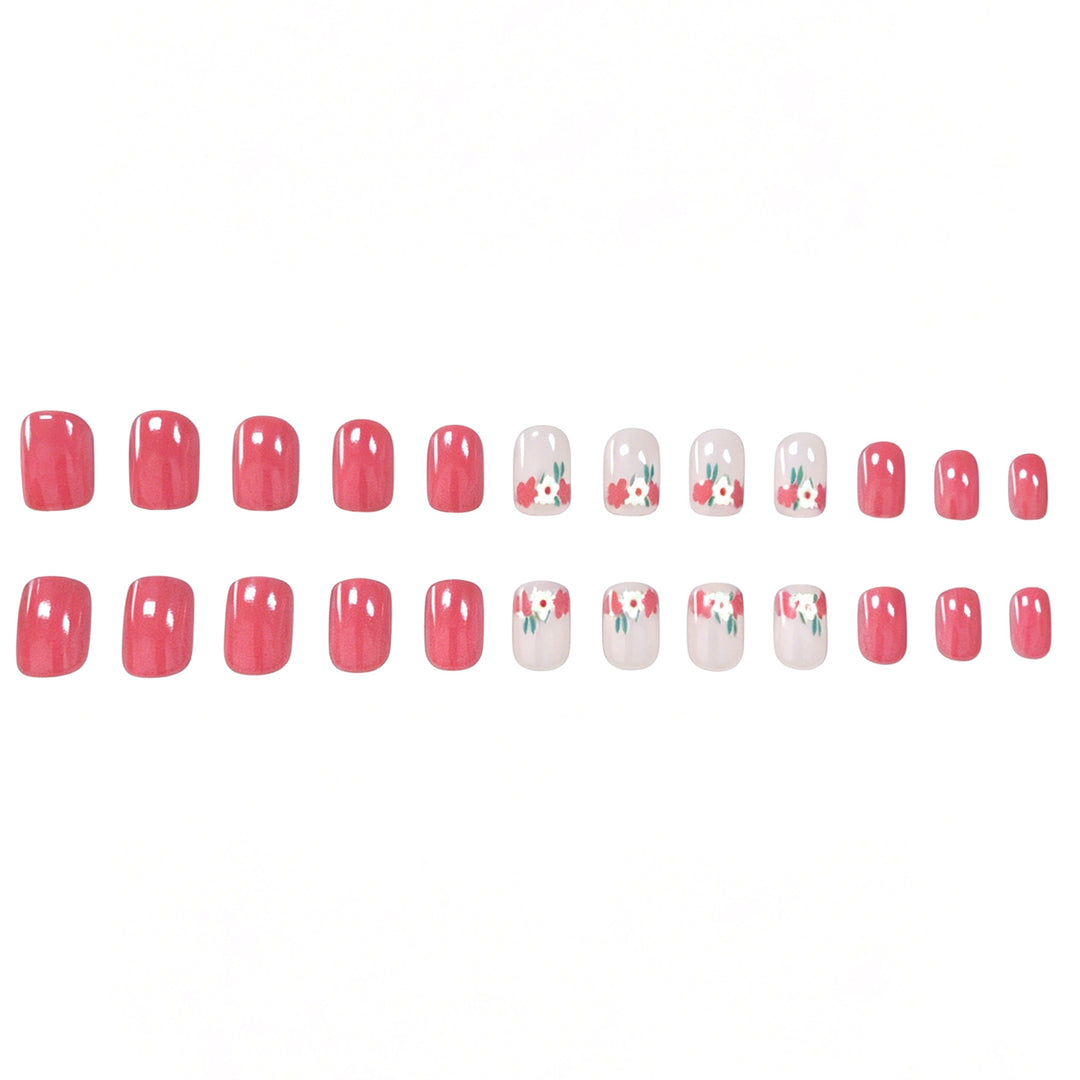 Artistic Floral Gel Nail Enhancements Kalsten