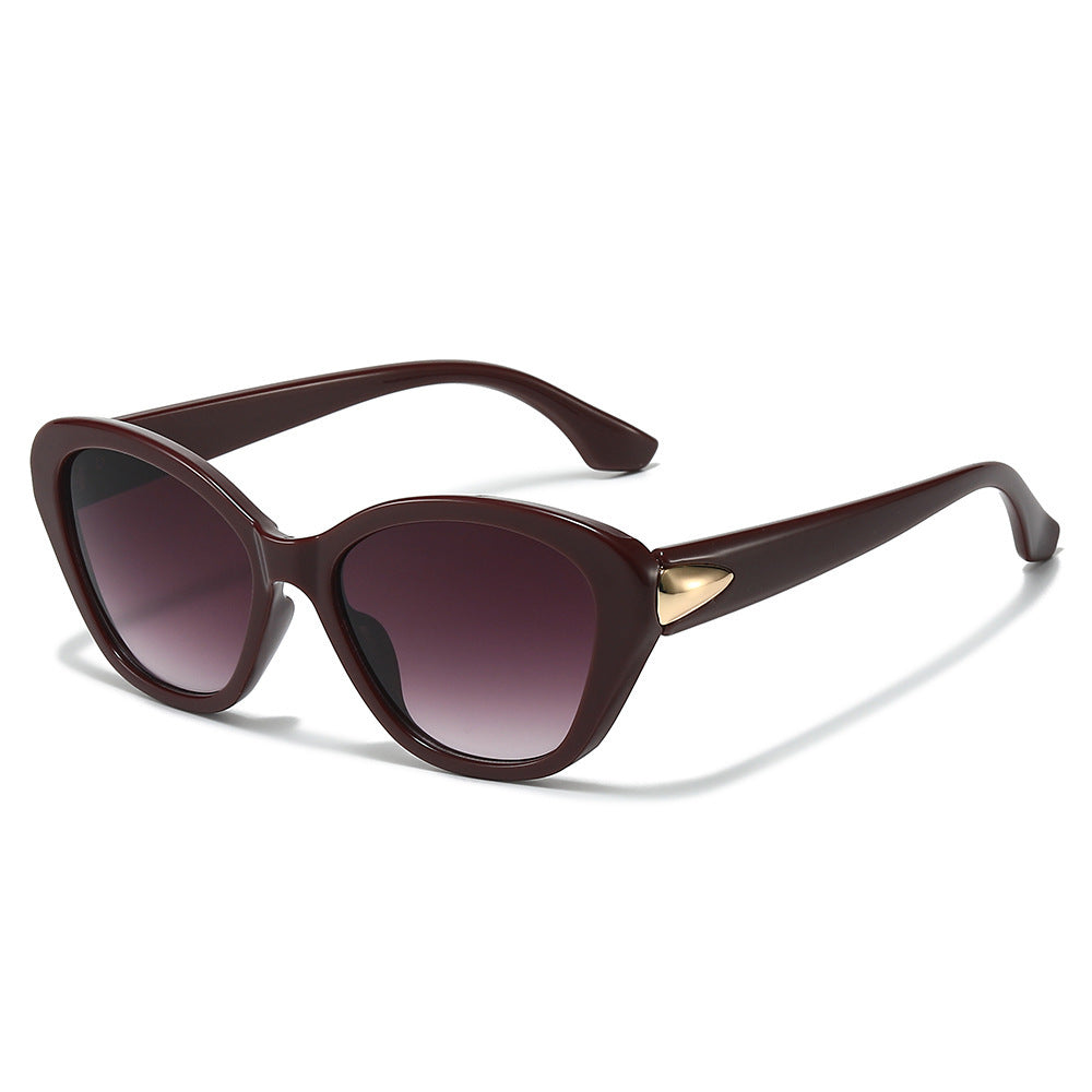 Stylish Cat-Eye Sunglasses with Elegant Gold Detail Kalsten