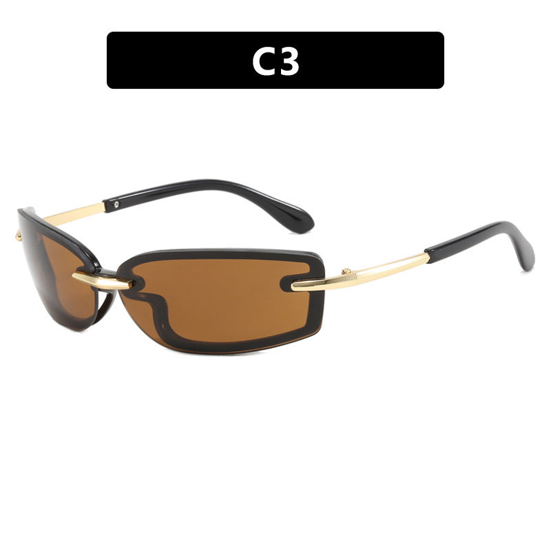 Women's fashionable sunglasses in futuristic design and transparent frame Kalsten