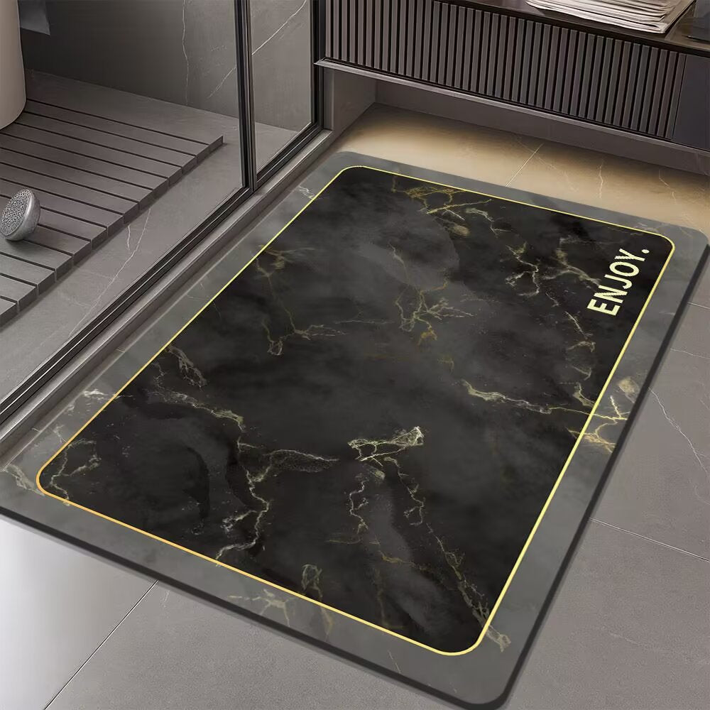 Stylish Marble Pattern Bath Mat