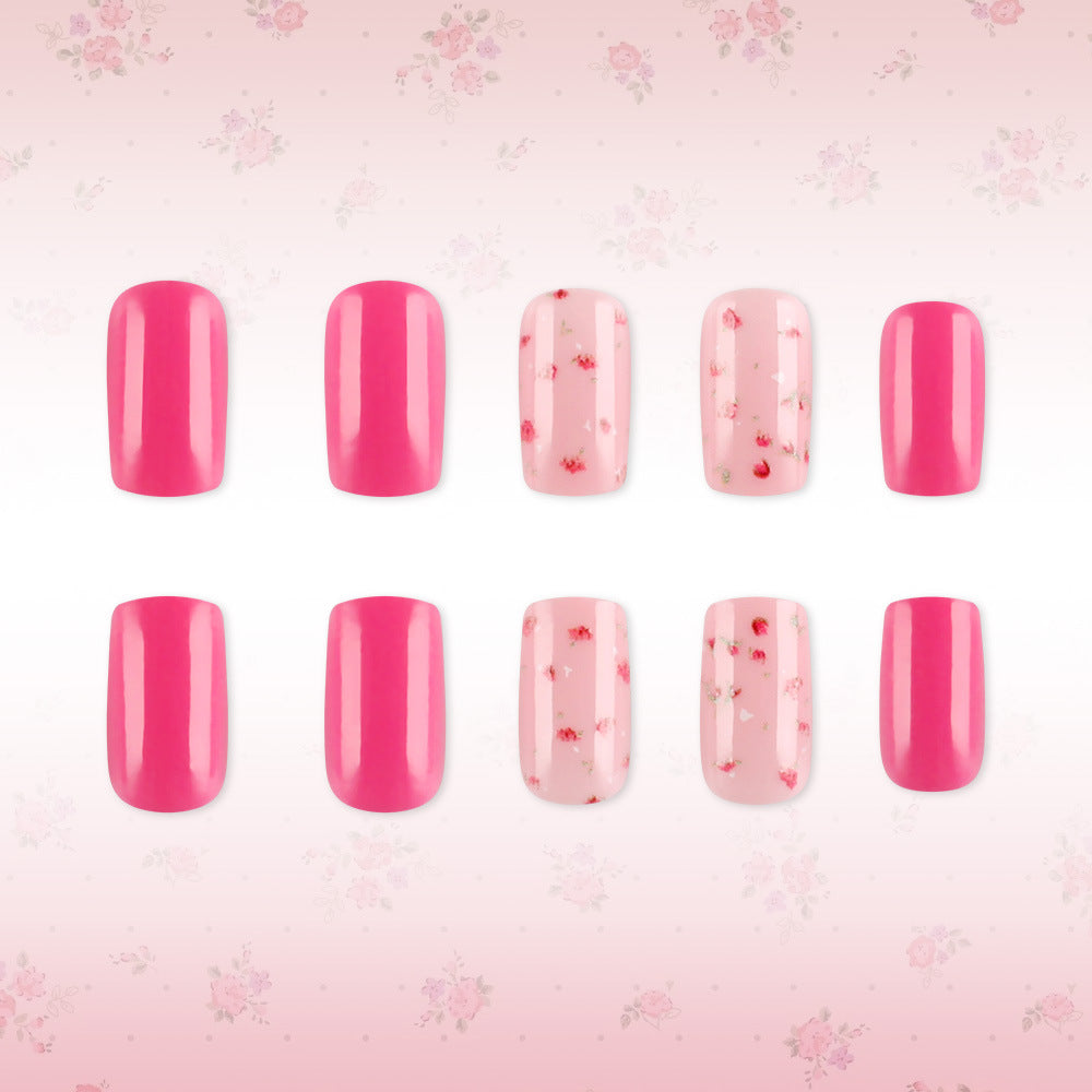 Elegant Floral Accent Press-On Nails Kalsten