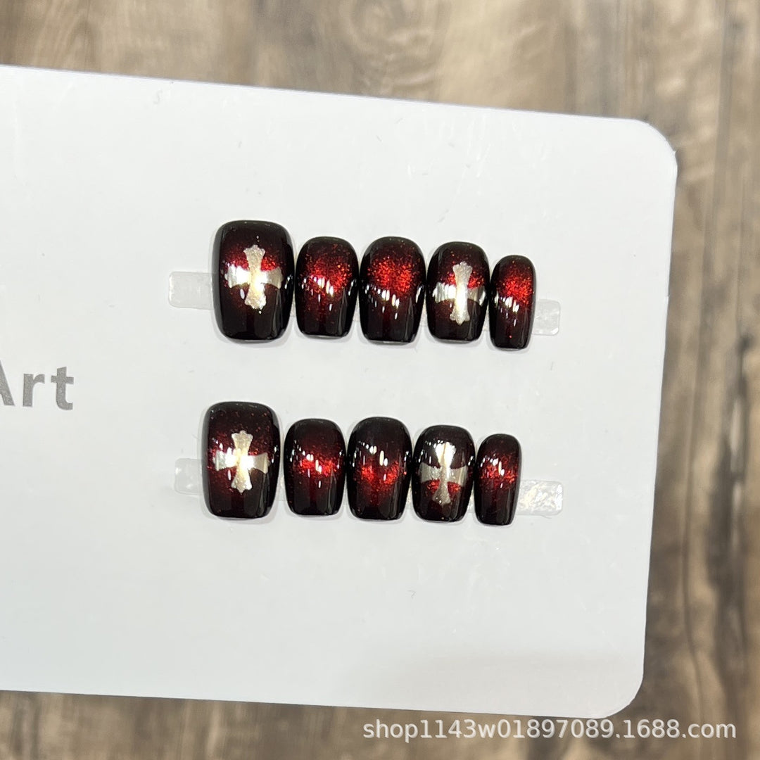 Elegant Stiletto Press-On Nail Set with Decorative Accents Kalsten
