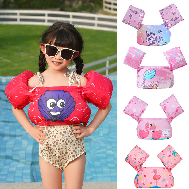 Women's Inflatable Swimming Aid with Colorful Flamingo Design Kalsten