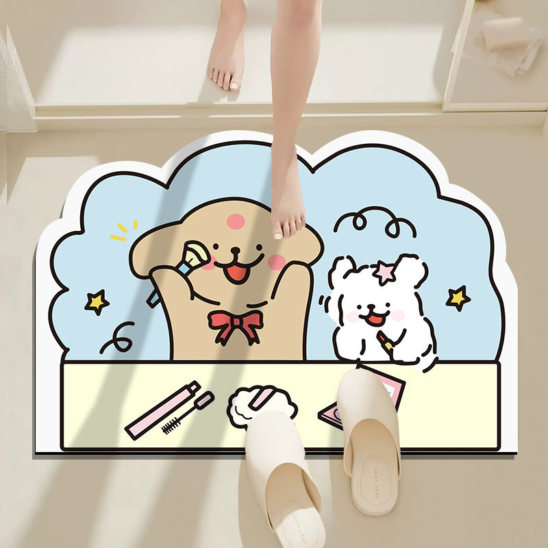 Cartoon Animal Design Bath Mat Kalsten