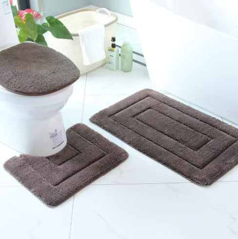 Plush Bath Mat Set Kalsten