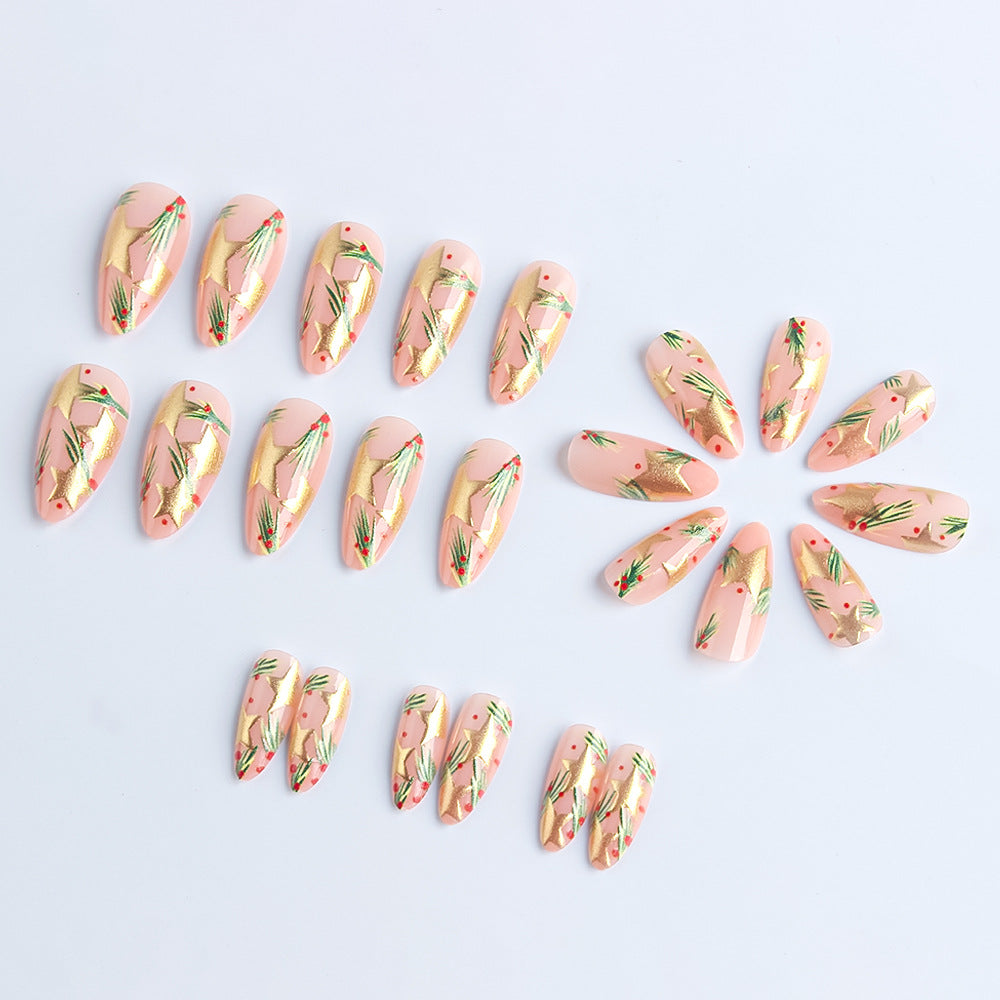 Festive Holiday-Themed Nail Art Design Kalsten