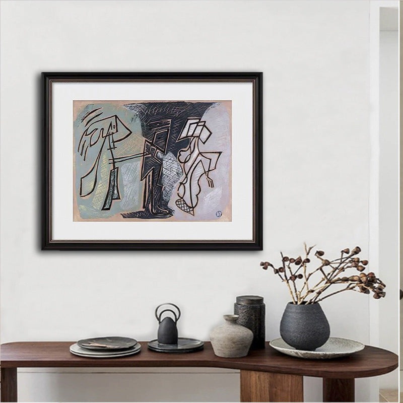 Artistically framed wall decoration