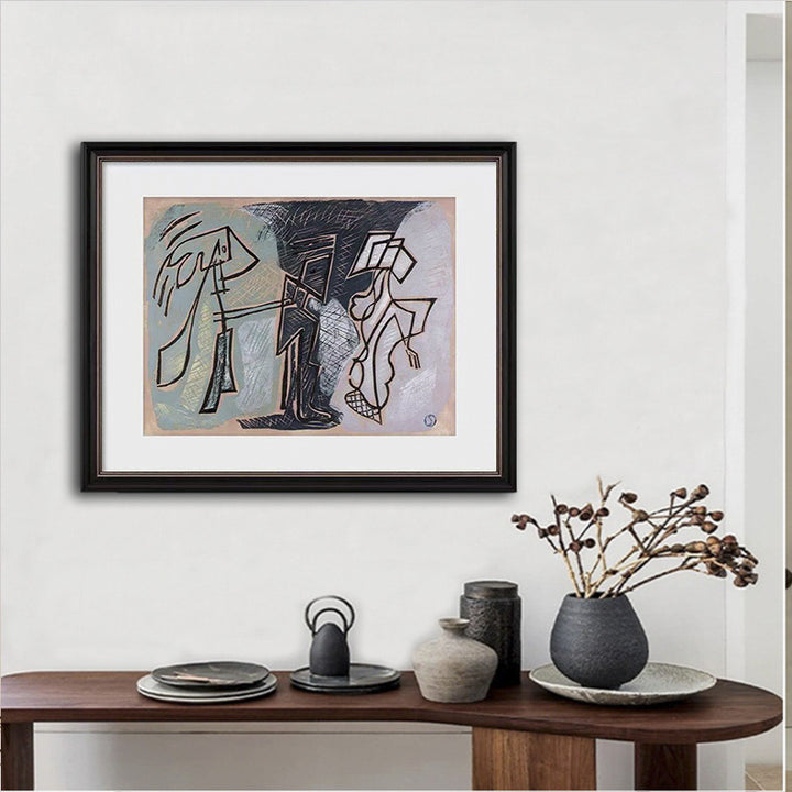 Artistically framed wall decoration