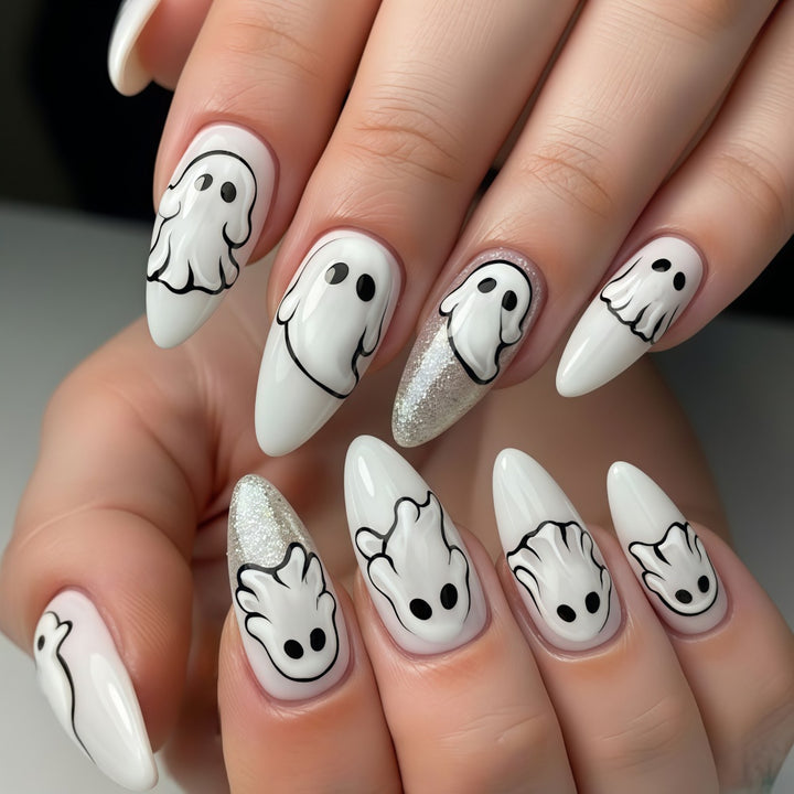 Creative Ghost Design Nail Art Kalsten