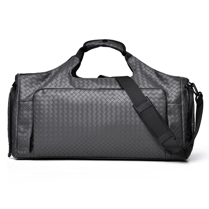 Woven Leather Travel Duffel Bag Kalsten