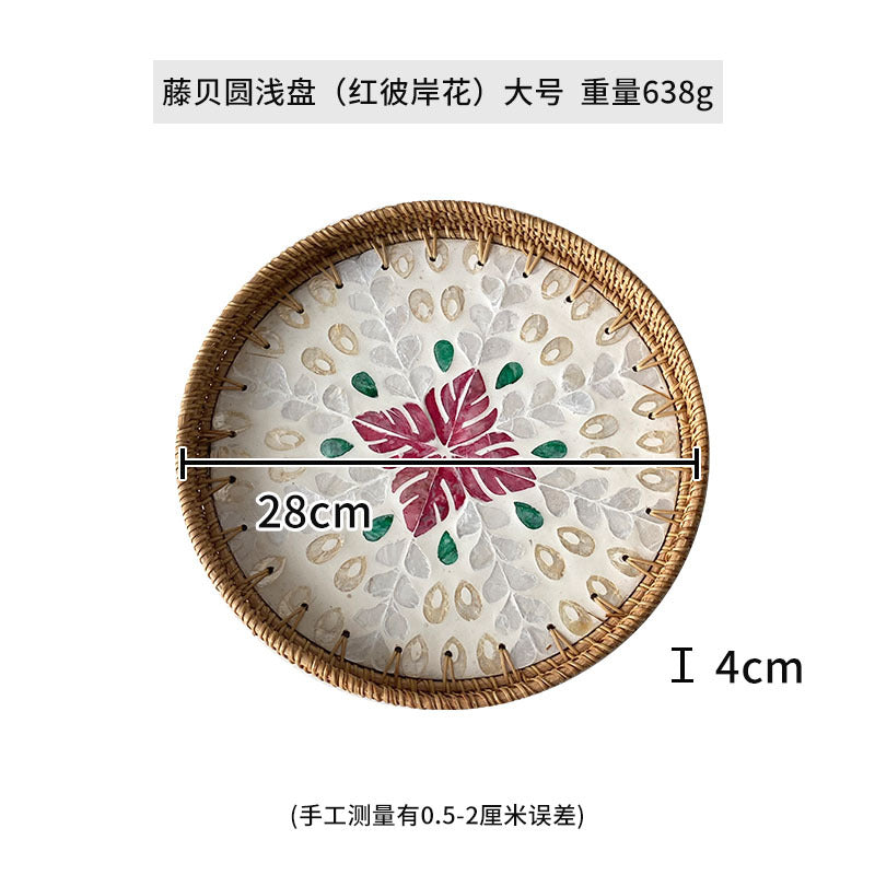 Women's Round Mosaic Serving Platter Kalsten