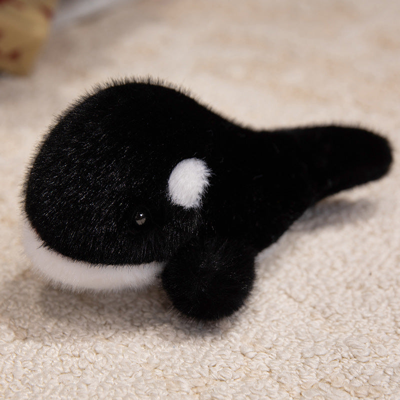 Plush Orca Whale Soft Toy with Ultra-Soft Faux Fur and Curved Huggable Body Kalsten