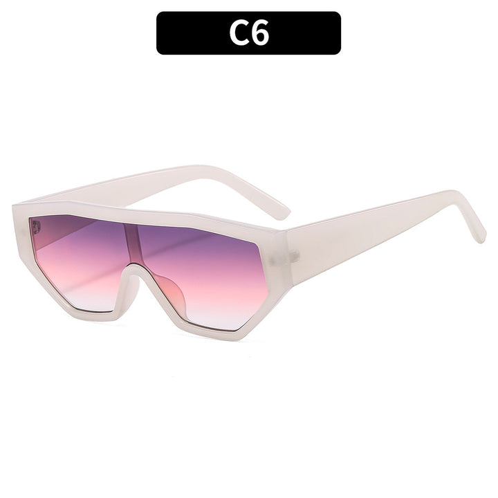 Futuristic Wide Frame Shield Sunglasses