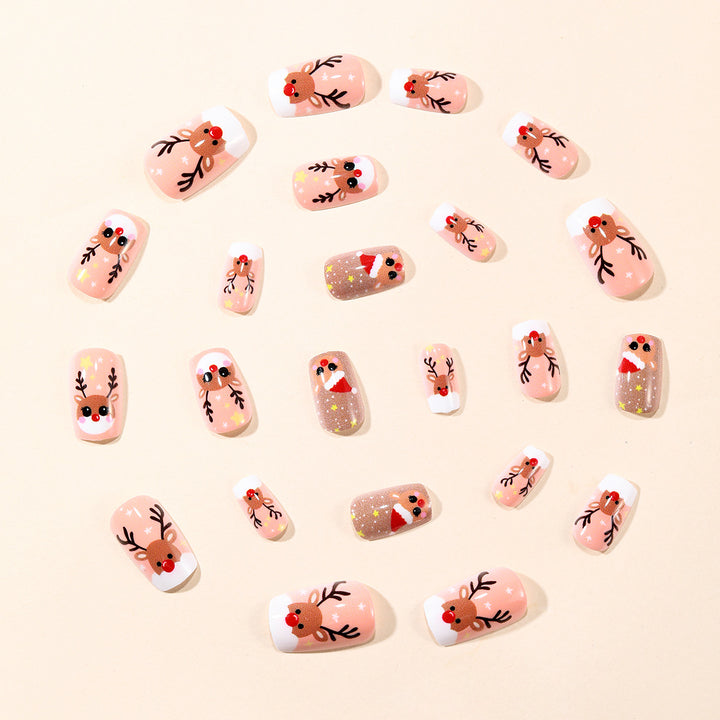 Holiday-Themed 3D Reindeer Nail Art Set Kalsten