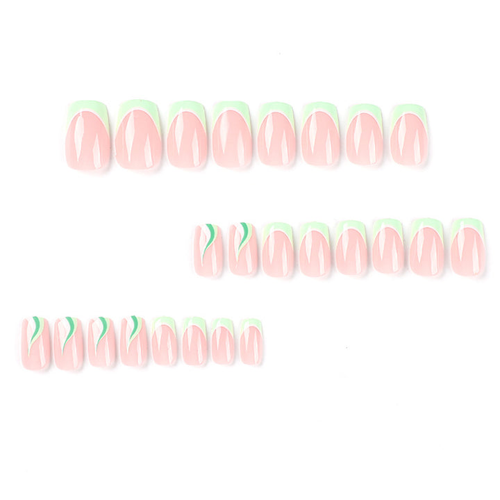 Artful Nail Extensions with Elegant Gradient and Glitter Coating Kalsten