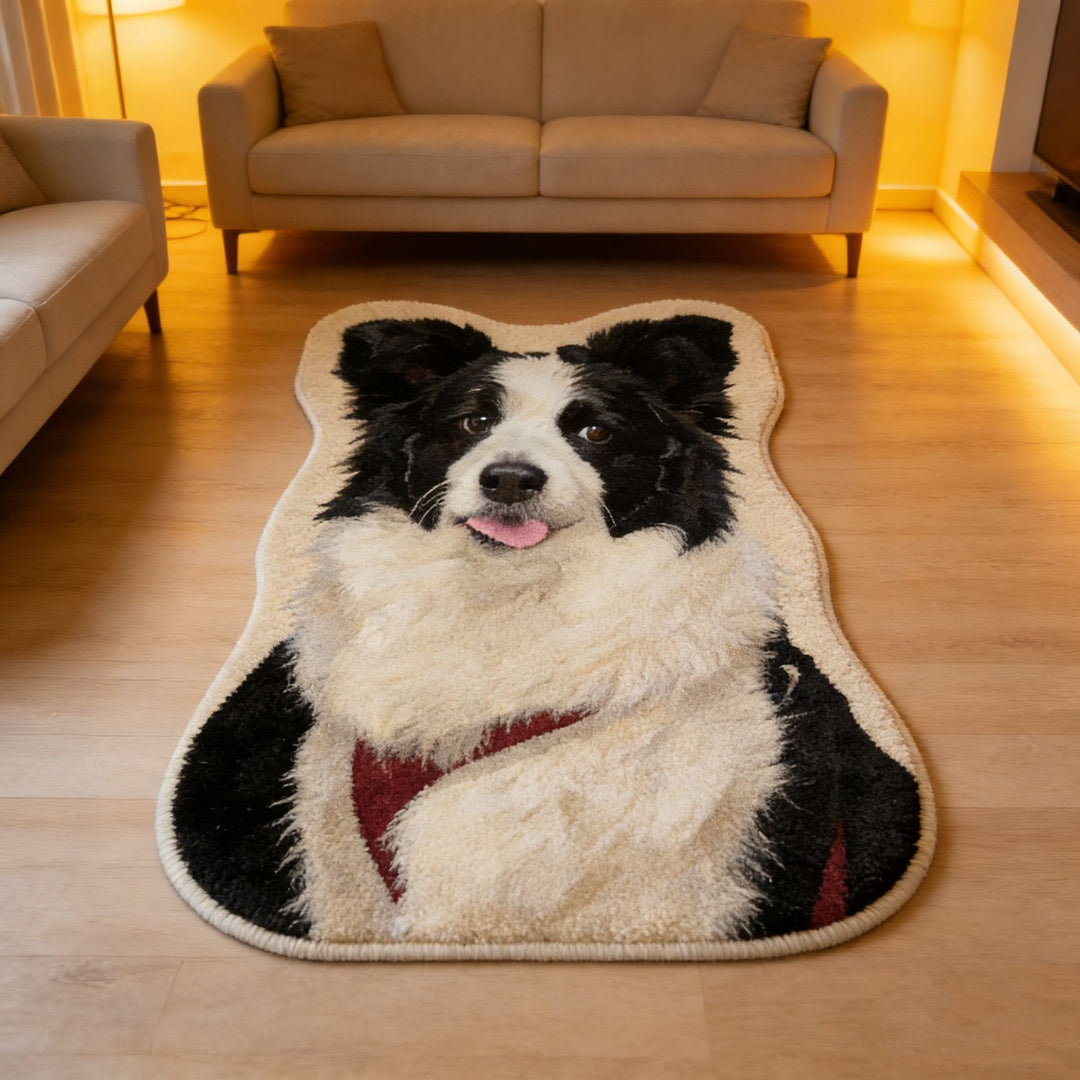 Cute Cat-Themed Plush Area Rug