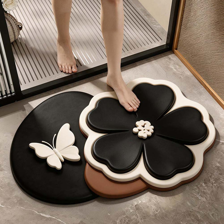 Floral Design Decorative Bath Mat