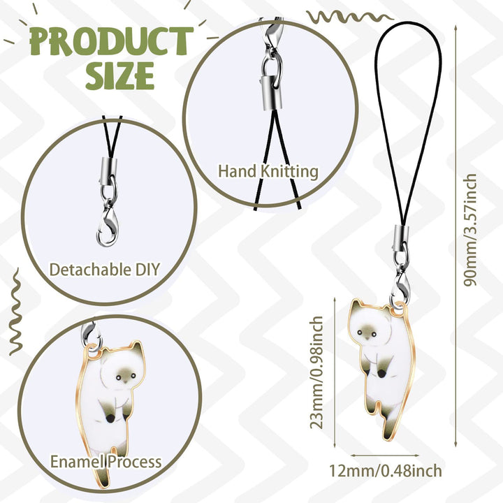 Cat-Themed Charms Keychain Set Kalsten