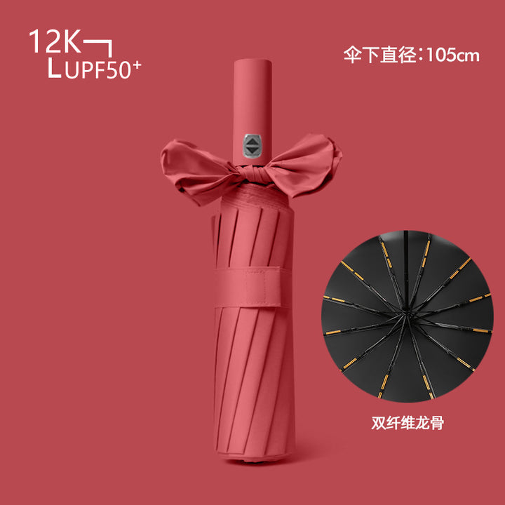 Women's compact and wind-resistant umbrella with UV protection technology Kalsten