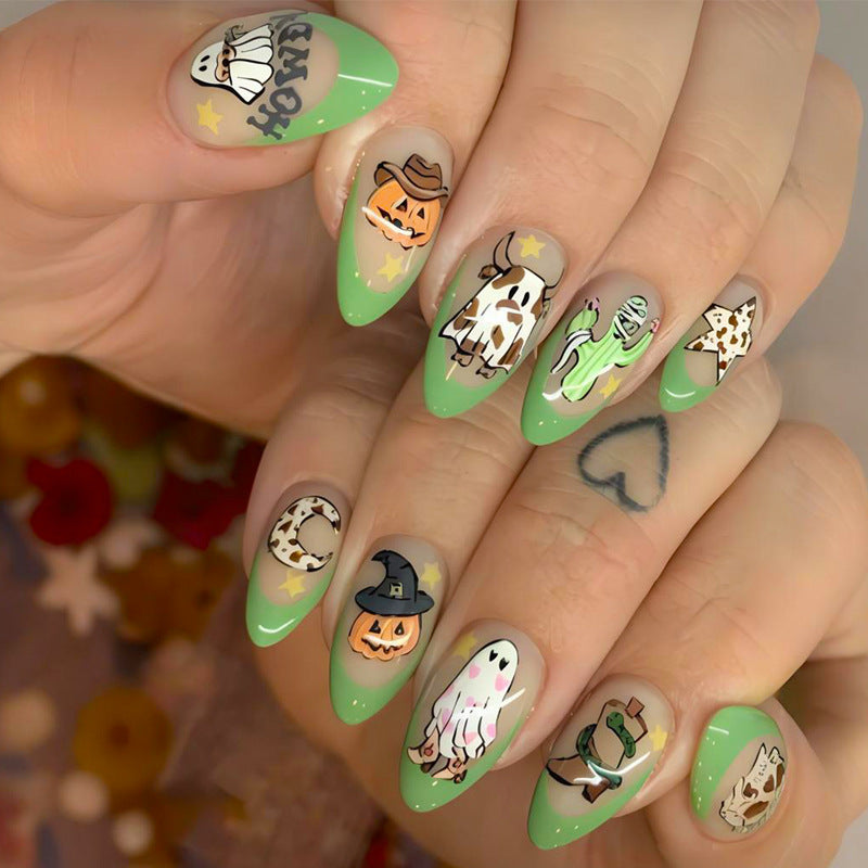 Creative nail art set with playful Halloween designs Kalsten