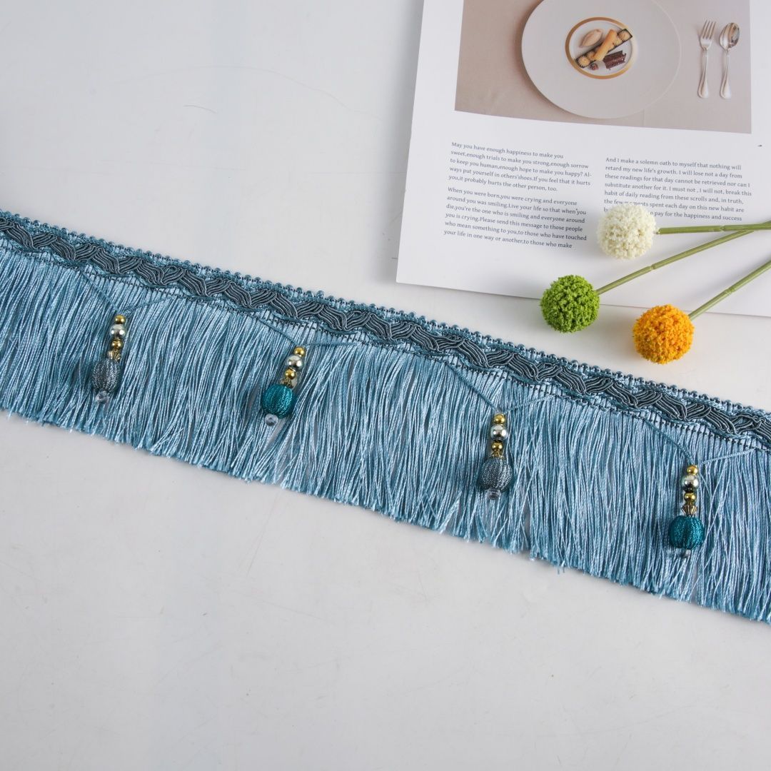 Luxury Fringe Braid with Bead Trim Kalsten